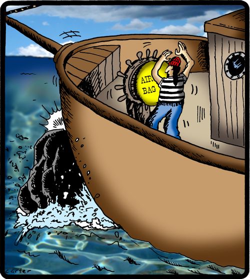 Pirate ship airbag.
