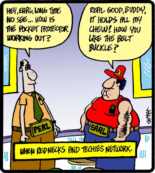 When rednecks and techies network.