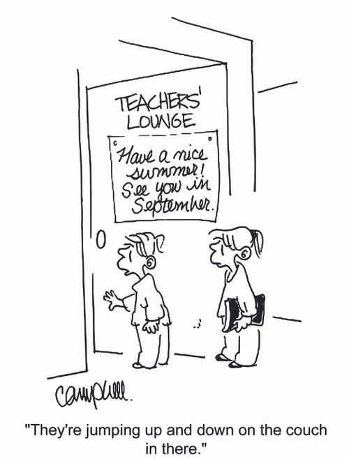 'They're jumping up and down on the couch in there.'