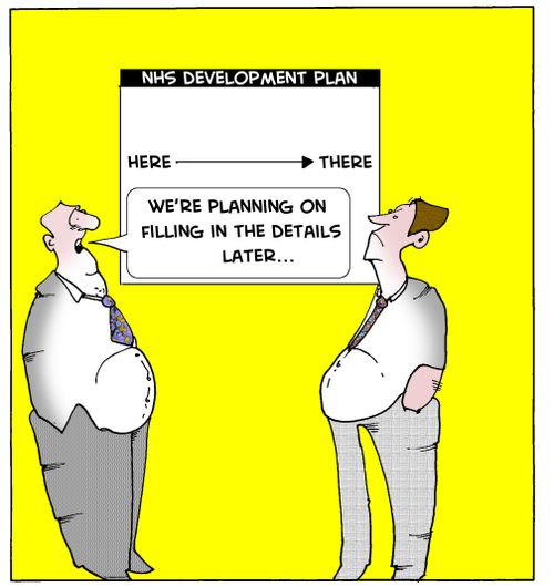NHS development plan: "We're planning on filling in the details later,"