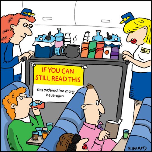 Sign says 'If you can still read this you ordered too many beverages.'