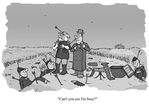 'Can't you see I'm busy?' - Machine gun salesman rejected during battle 