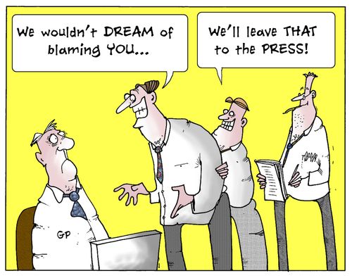 'We wouldn't dream of blaming you...'