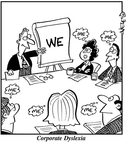 Corporate dyslexia.