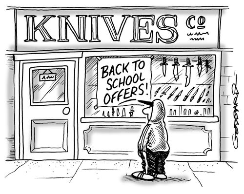 Back to school - Knife shop.
