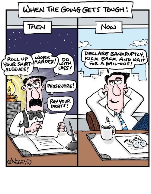 When the going gets tough... Then and Now