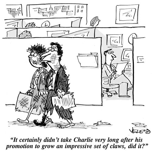 'It certainly didn't take Charlie very long after his promotion to grow an impressive set of claws, did it?'