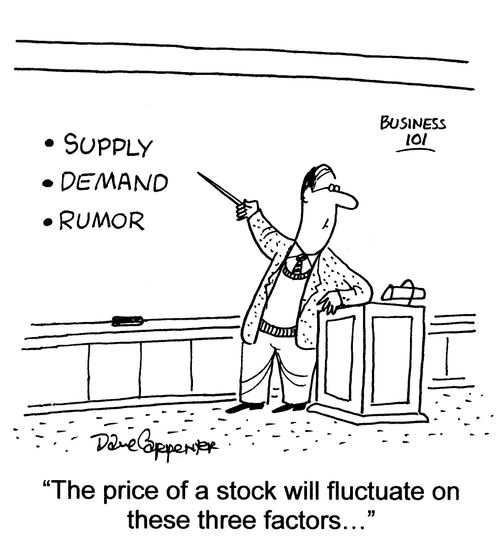 'The price of a stock will fluctuate on these three factors...'