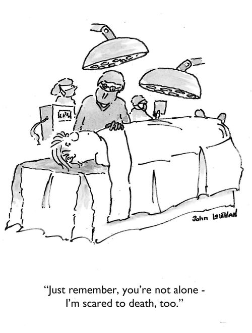 'Just remember, you're not alone - I'm scared to death, too.'
