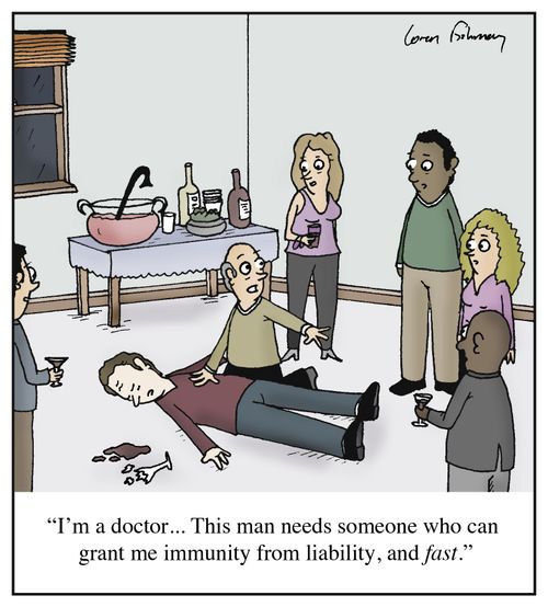 'I'm a doctor... This man needs someone who can grant me immunity from liability, and fast.'