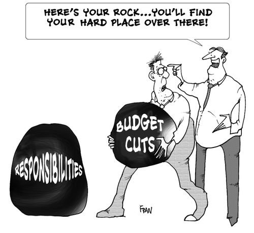 'Here's your rock...you'll find your hard place over there!'