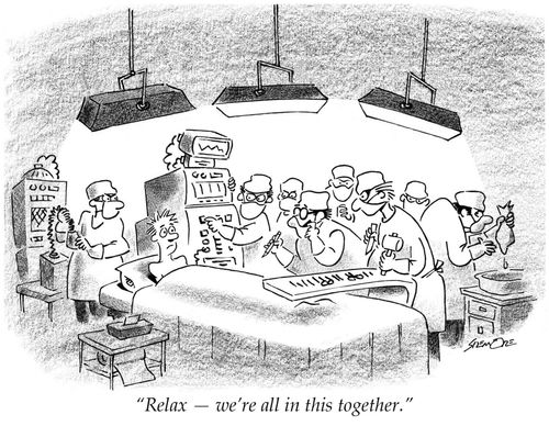 'Relax - we're all in this together.'