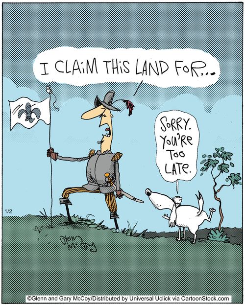 'I claim this land for...'