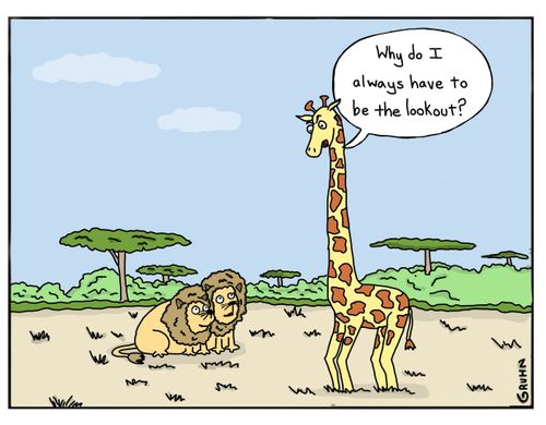 'Why do I always have to be the lookout.'