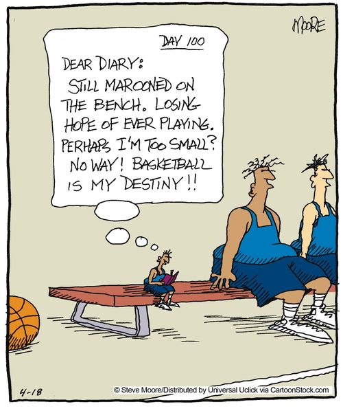 Dear Diary: Still Marooned on the Bench...