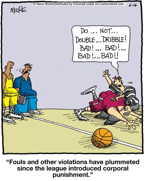 'Fouls and other violations have plummeted since the league introduced corporal punishment.'