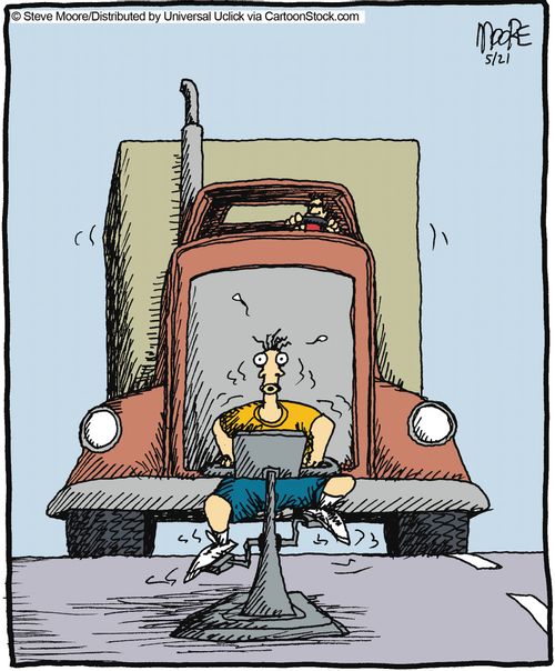 Cyclists mistake.
