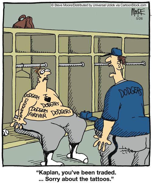 'Kaplan, you've been traded. ...Sorry about the tattoos.'