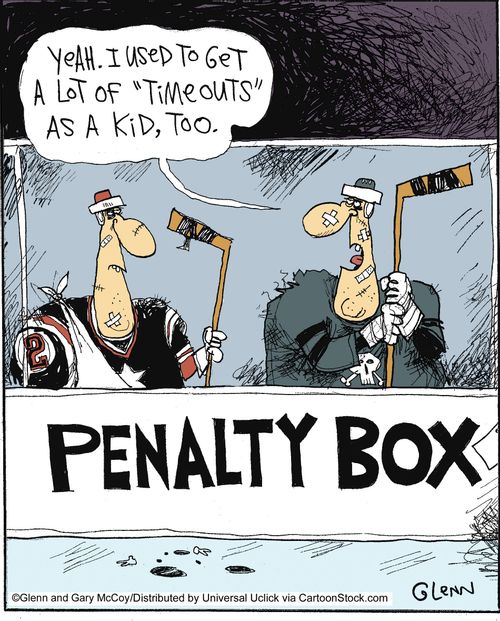 'Yeah. I used to get a lot of 'timeouts' as a kid, too.'