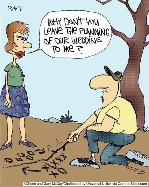 'Why don't you leave the planning of our wedding to me?'
