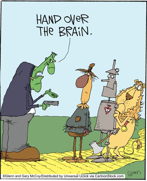 'Hand over the brain.'