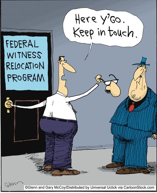 'Here y'go. Keep in touch.'