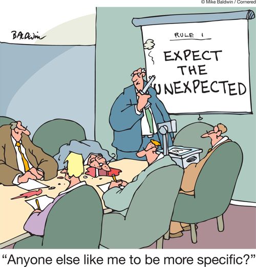 'Anyone else like me to be more specific?'