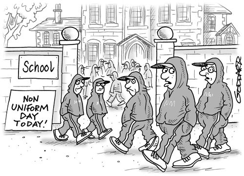 Non-Uniform Day Today.