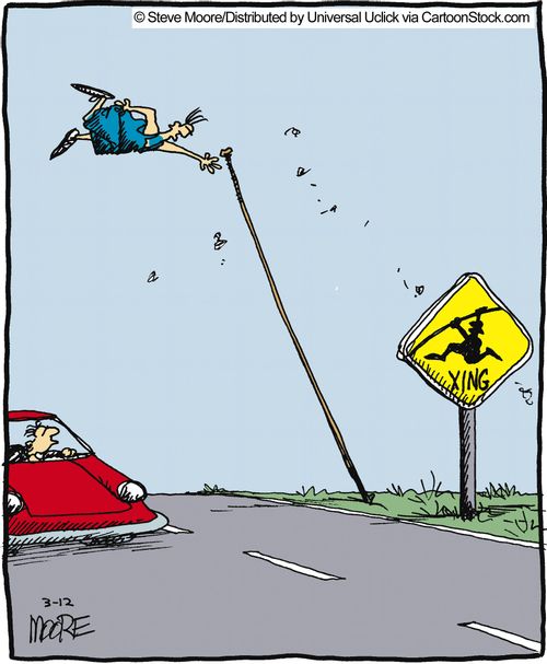 Pole vault crossing.