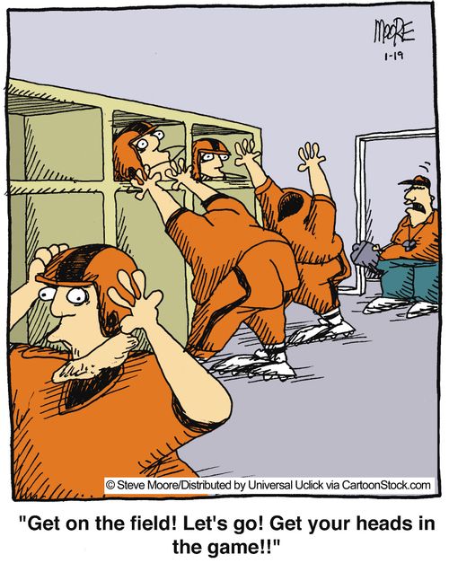 'Get on the field! Let's go! Get your heads in the game!!'