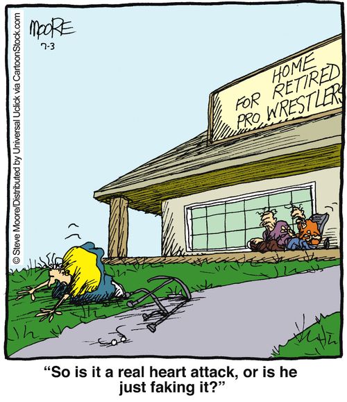 'So is it a real heart attack, or is he just faking it?'