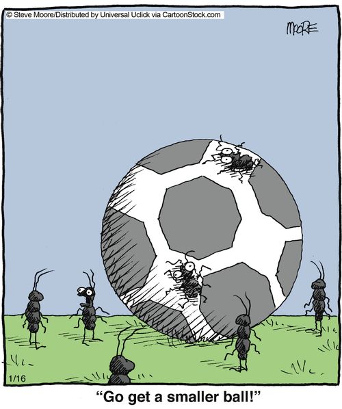 'Go get a smaller ball!'