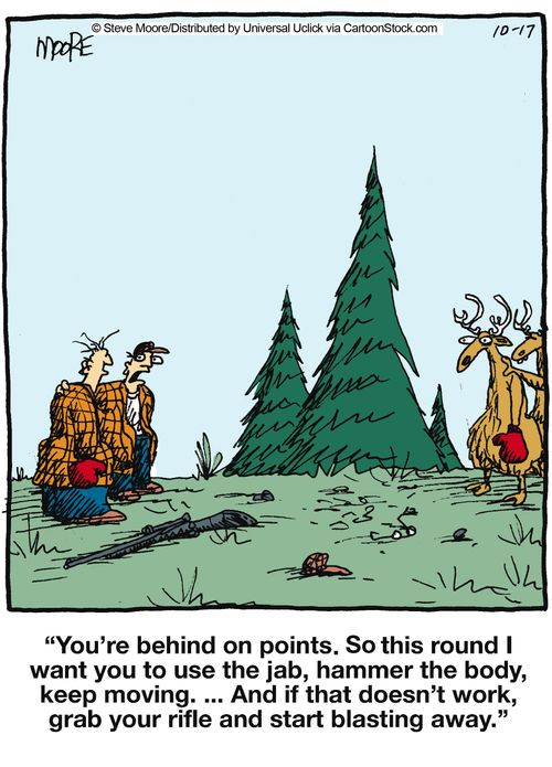 '...And if that doesn't work, grab your rifle and start blasting away.'