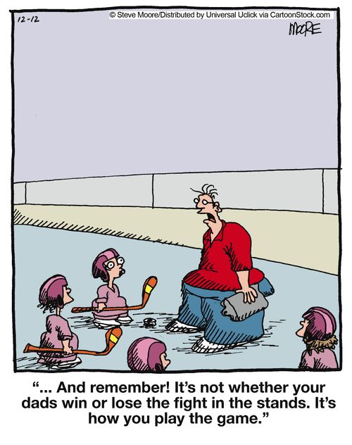 '...And remember' It's not whether your dads win or lose the fight in the stands. It's how you play the game.'