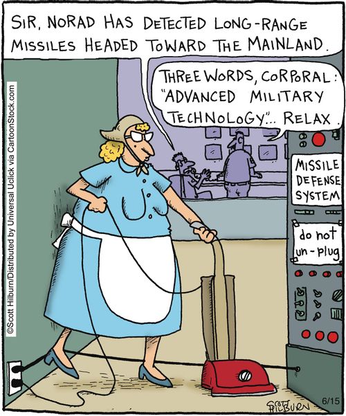 'Three words, Corporal: 'Advanced military technology',,, Relax,'