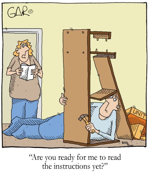 'Are you ready for me to read the instructions yet?'