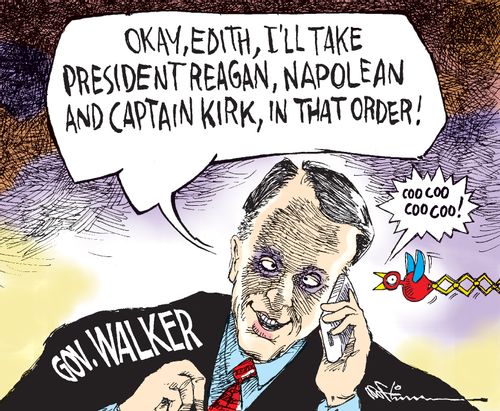 Governor Walker on the phone.