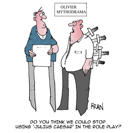 "Do you think we could stop using 'Julius Caesar' in the role plays?"