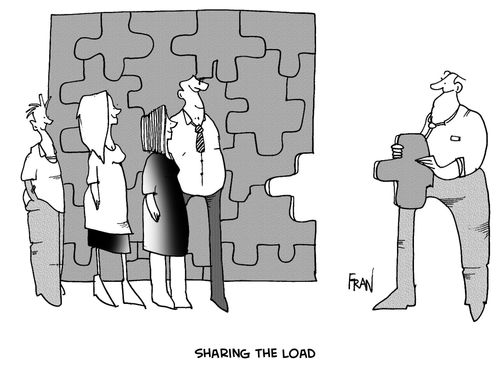 Sharing the load.