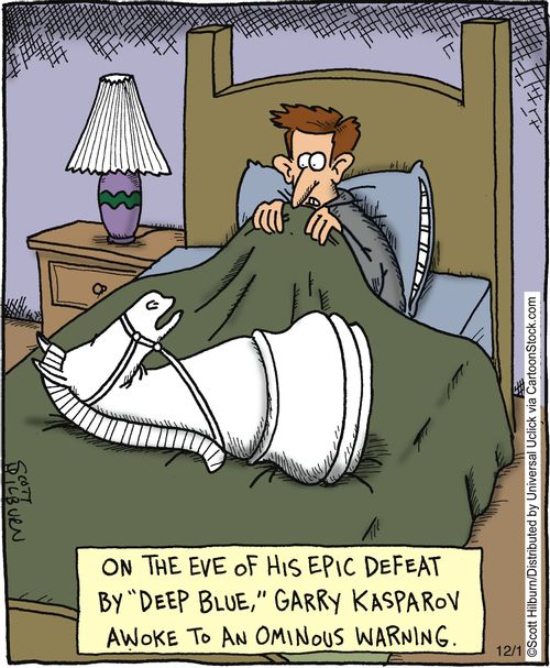 On the Eve of his epic defeat by 'Deep Blue', Garry Kasparove awoke to an ominous warning,