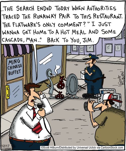 'The Search ended today when the authorities traced the runaway pair. . .'