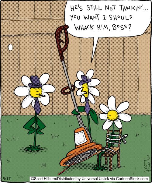 He's still not tawkin'... You want I should whacik him, boss?