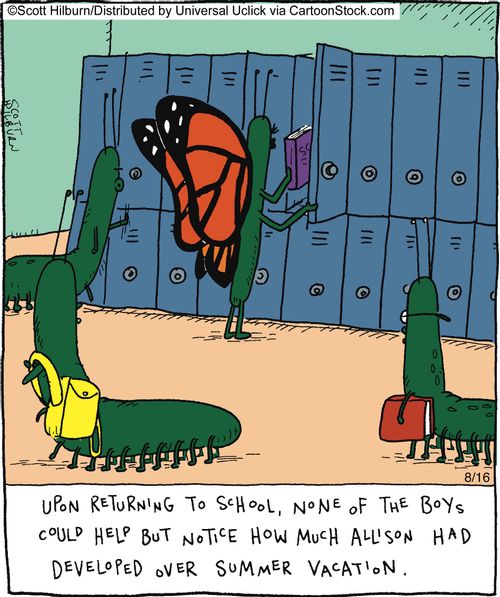 Upon returning to school, none of the boys could help but notice how much Allison had developed over summer vacation.
