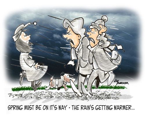 spring must be on its way - the rain's getting warmer.