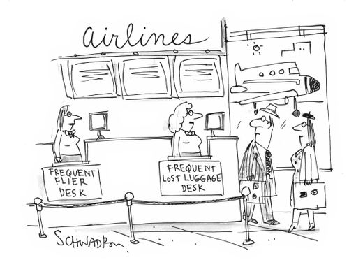 Airport: Frequent Lost Luggage Desk.