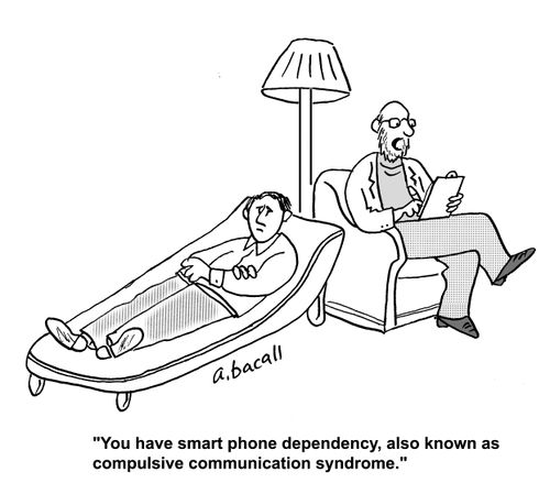 'You have smart phone dependency, also known as compulsive communication syndrome.'