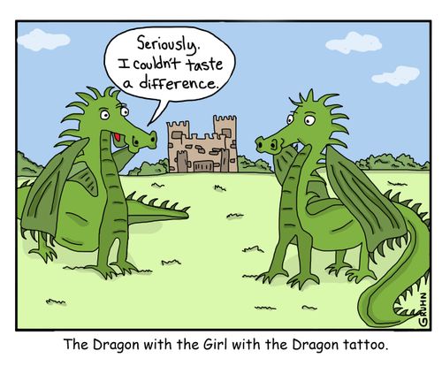 The Dragon with the Girl with the Dragon tattoo.