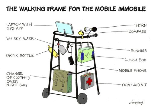 The walking frame for the mobile immobile. 