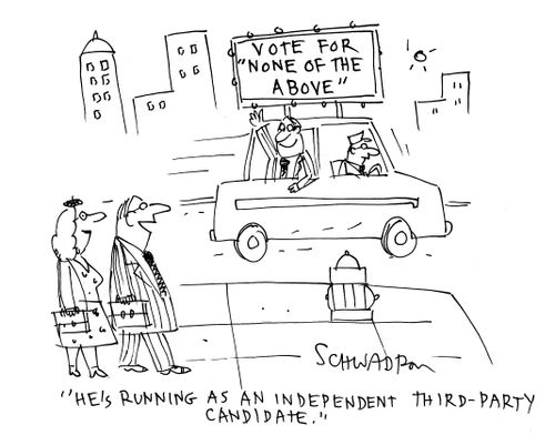 "He's running as an independent third party candidate."