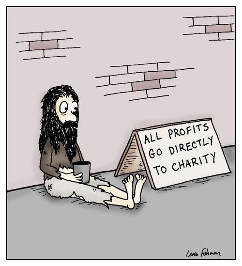 All profits go directly to charity